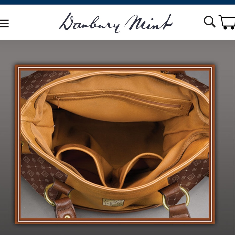 Danbury Mint Satchel “I Love You” Handbag - Picture 5 of 14